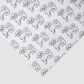 マルチーズかわいい漫画の犬のイラストレーションパターン 薄葉紙 (詳細)