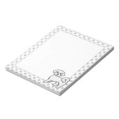 マルチーズかわいい漫画の犬イラストレーション ノートパッド (回転)