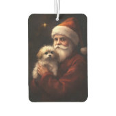 マルチーズとサンタクロースフェスティバルクリスマス カーエアーフレッシュナー (裏面)