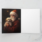 マルチーズとサンタクロースフェスティバルクリスマス カード (内部)