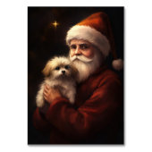 マルチーズとサンタクロースフェスティバルクリスマス テーブルナンバー (裏面)