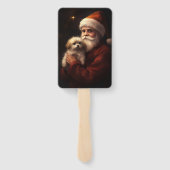 マルチーズとサンタクロースフェスティバルクリスマス ハンドファン (裏面)