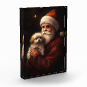 マルチーズとサンタクロースフェスティバルクリスマス フォトブロック (左)