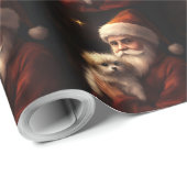 マルチーズとサンタクロースフェスティバルクリスマス ラッピングペーパー (ロールコーナー)