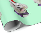 マルチーズとサンタハット ラッピングペーパー (ロールコーナー)