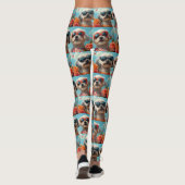 マルチーズとハートバラバレンタインデー レギンス (裏面)