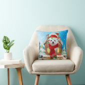 マルチーズのプレゼント付き犬 クッション (椅子)