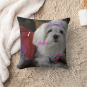 マルチーズの化粧枕 クッション (ブランケット)