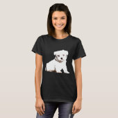 マルチーズの子犬 Tシャツ (正面フル)
