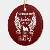 マルチーズの愛犬の守護天使 セラミックオーナメント (左)