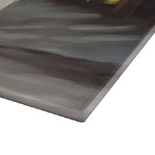 マルチーズの犬が雪のクリスマス カッティングボード (角)