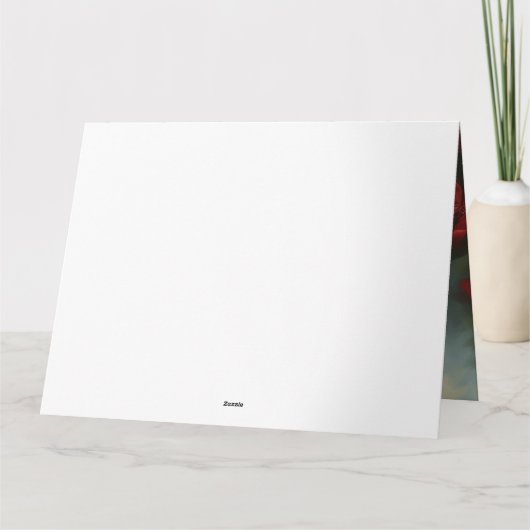 マルチーズの犬が雪のクリスマス カード (裏面)