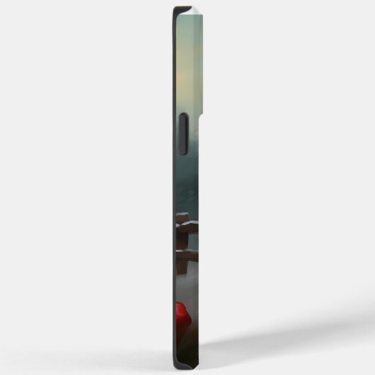 マルチーズの犬が雪のクリスマス Case-Mate iPhoneケース (裏面 / 右)