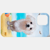 マルチーズの犬のビーチ Case-Mate iPhoneケース (裏面 (横))