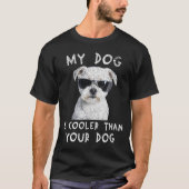 マルチーズはクール君の犬よりおもしろい Tシャツ (正面)