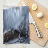 マルチーズは雪のクリスマスを許す キッチンタオル (四つ折り)