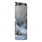 マルチーズは雪のクリスマスを許す タンブラー (回転右)