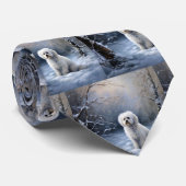 マルチーズは雪のクリスマスを許す ネクタイ (ロール)