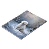 マルチーズは雪のクリスマスを許す ノートブック (左側)