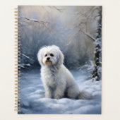 マルチーズは雪のクリスマスを許す プランナー手帳 (正面)