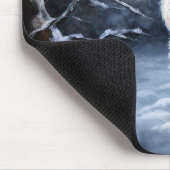 マルチーズは雪のクリスマスを許す マウスパッド (コーナー)