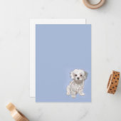 マルチーズをテーマにしたノートカード ノートカード (正面/裏面インサイチュ)