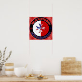 マルチーズアメリカンクロスエンサインプリント ポスター (キッチン)