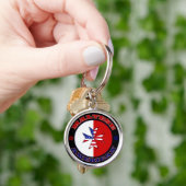 マルチーズアメリカンクロスエンサイン キーホルダー (手)