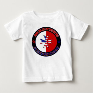マルチーズアメリカンクロスエンサイン ベビーTシャツ