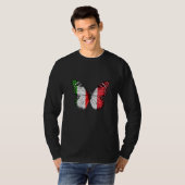マルチーズイタリアンフラッグバタフライ Tシャツ (正面フル)