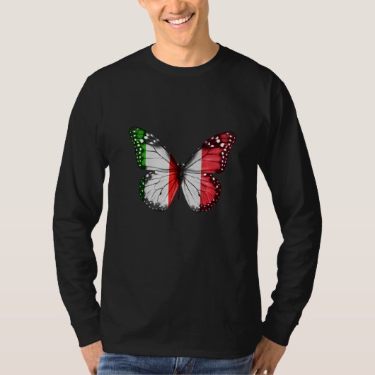 マルチーズイタリアンフラッグバタフライ Tシャツ (正面)