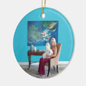 マルチーズカスタムオーナメント セラミックオーナメント (左)