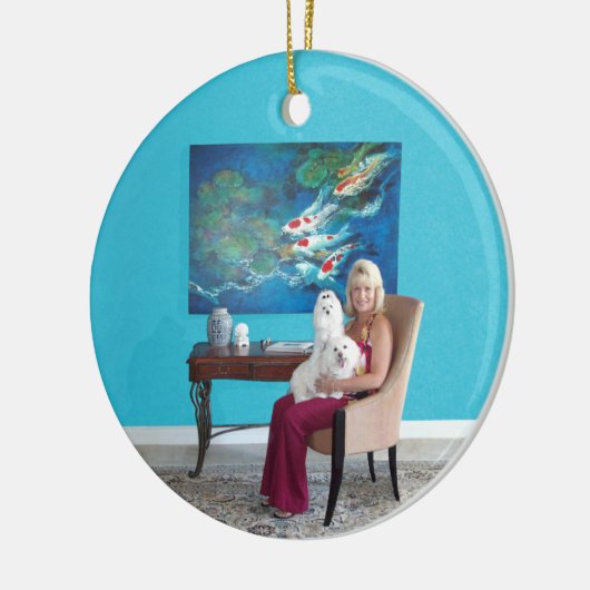 マルチーズカスタムオーナメント セラミックオーナメント (左)