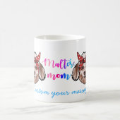 マルチーズカスタムママかわいい母の日犬の恋人 コーヒーマグカップ (中央)