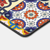 マルチーズクラシックタイルの模様マルタデスクマット デスクマット (コーナー)