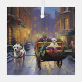 マルチーズクリスマスフェスティバルシーズン ガラスオーナメント (裏面)