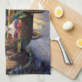 マルチーズクリスマスフェスティバルシーズン キッチンタオル (四つ折り)