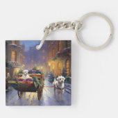 マルチーズクリスマスフェスティバルシーズン キーホルダー (裏面)