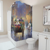 マルチーズクリスマスフェスティバルシーズン シャワーカーテン (インサイチュ)