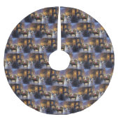 マルチーズクリスマスフェスティバルシーズン ブラッシュドポリエステルツリースカート (正面)