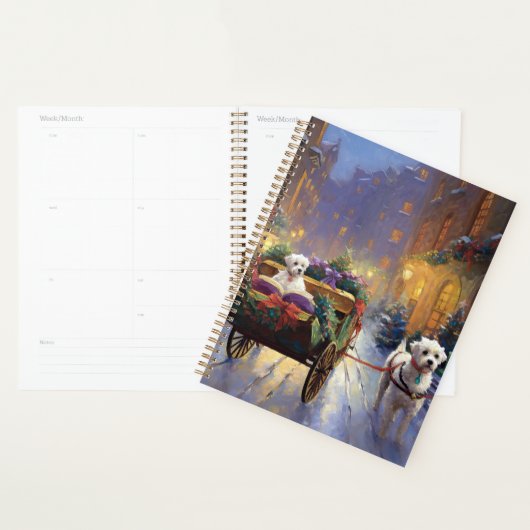 マルチーズクリスマスフェスティバルシーズン プランナー手帳 (ディスプレー)