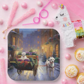 マルチーズクリスマスフェスティバルシーズン ペーパープレート (パーティー)