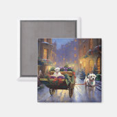 マルチーズクリスマスフェスティバルシーズン マグネット (正面/裏面)