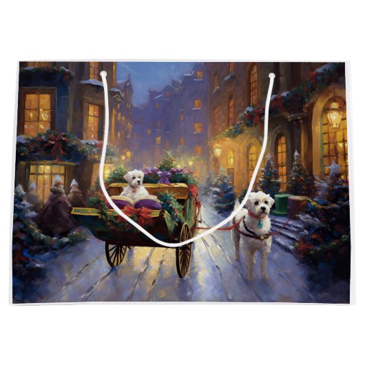 マルチーズクリスマスフェスティバルシーズン ラージペーパーバッグ (正面)