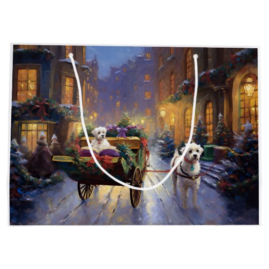 マルチーズクリスマスフェスティバルシーズン ラージペーパーバッグ (裏面)