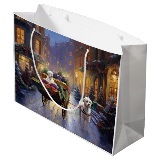 マルチーズクリスマスフェスティバルシーズン ラージペーパーバッグ (裏面アングル)