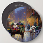 マルチーズクリスマスフェスティバルシーズン 缶バッジ (正面&裏面)