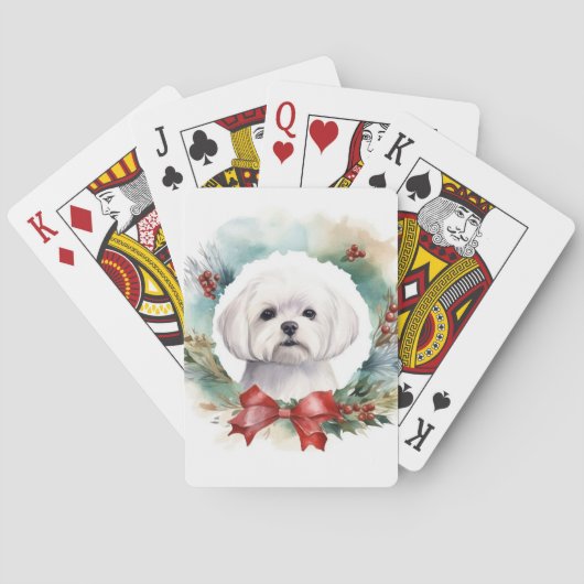 マルチーズクリスマスリースフェスティバルカップ トランプ (裏面)