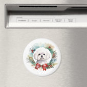 マルチーズクリスマスリースフェスティバルカップ マグネット (インサイチュ (食洗機))