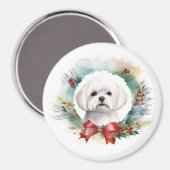 マルチーズクリスマスリースフェスティバルカップ マグネット (正面/裏面)